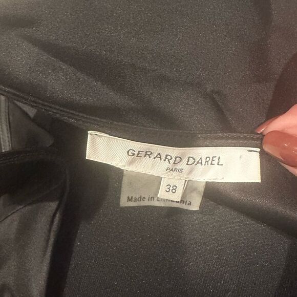 Gerard Darel black sleeveless satin blouse size 38 - Picture 3 of 8